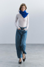Zara ДЖИНСЫ ZW COLLECTION С РАССЛАБЛЕННЫМ ПОЯСОМ СРЕДНЕЙ ВЫСОТЫ ДО ЩИКОЛОТКИ Средне-синего ЦВЕТА