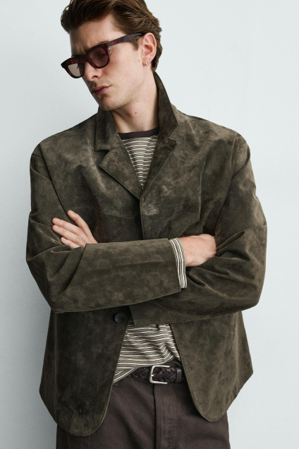 Zara ПИДЖАК ИЗ ЗАМШИ 507092230-505-2