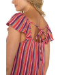 Flutter Sleeve Woven Top With Ties