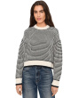 Madewell Женский хлопчатобумажный пуловер Joanna с фактурной строчкой