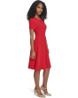 Short Sleeve Scuba Crepe A-Line