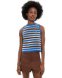 Loriana Texture Stripe Tank