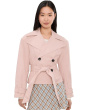 Cropped Belted Trench Coat