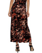 Fit & Flare Pull On Skirt With Lining Mid Rise Burnout Velvet Knit