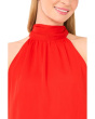 Sleeveless Halter Top With Back Bow