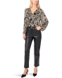 Tie Neck Shirring Long Sleeve