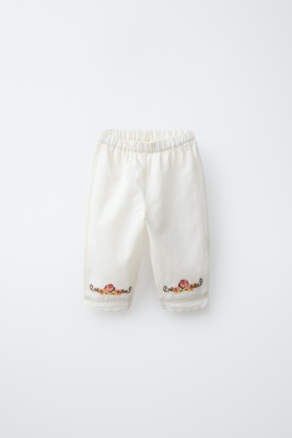 Zara БРЮКИ С ВЫШИВКОЙ 507092242-712-6