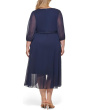 Plus Size Balloon Sleeve V-Neck Dress