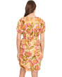 Short Sleeve Shirred Button Front Woven Dress with Pockets