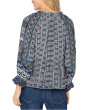 Petite 3/4 Sleeve Button Front Woven Blouse