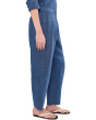 Washed Organic Linen Delave Ankle Pleated Lantern Pants