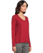 Garment Dye Tees - Long Sleeve V-Neck Knit Top