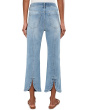 Gia Glider Pull-On Mid-Rise Crop Flare Jeans with Tulip Back Slit 25.5in Inseam