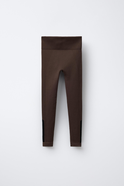Zara ЛЫЖНАЯ КОЛЛЕКЦИЯ БЕСШОВНЫХ ЛЕГГИНСОВ С КОНТРАСТОМ 495694203-700-2
