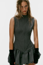 Zara Мини-платье с подолом в виде воздушного шара