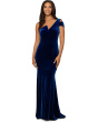 Long One Shoulder Velvet Gown