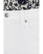 The Stretch Flare Crop Jean in Tile White