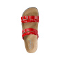 Dr. Feet Лаковые брюки из воловьей кожи красного цвета