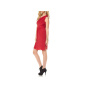 Designer-Chiffon-One-Shoulderkleid, rot