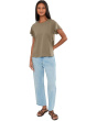 Organic Cotton Slubby Jersey Crew Neck Top