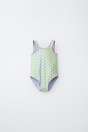Zara 2-6 ЛЕТ/ СМЕННЫЙ КУПАЛЬНИК В КЛЕТКУ С ЦВЕТОЧНЫМ ПРИНТОМ 541365493-520-24