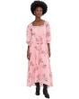 Free People Женское макси-платье Morning Meadows с длинным рукавом