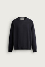 Zara Темно-синий ХЛОПКОВЫЙ СВИТЕР ОБЫЧНОЙ ФОРМЫ