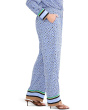 Petite 31" Mosaic Trimmed Lenox Wide Leg Pants