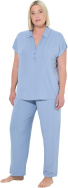 Ulla Popken Damen Pyjama, Oversized, Zweiteiler, Hemdkragen, Halbarm Pajama Set (2er Pack)