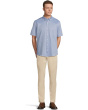 Short Sleeve XC Flex Birdseye Geo Print Button Front Shirt
