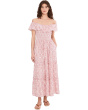 Off The Shoulder Ruffle Tier Dress With Smock
