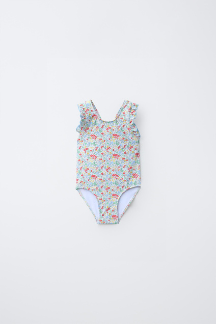 Zara 1-6 ЛЕТ/ КУПАЛЬНИК С ЦВЕТОЧНЫМИ ВОЛАНАМИ 527609852-330-12