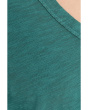 3/4 Sleeve V-Neck Curved Hem Tee Shirt