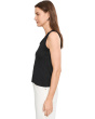 Nzt Ruffle Neck Cotton Slub Layer Tank
