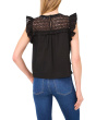 Lace Inset Ruffle Detail Top