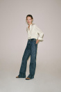 Zara Синие РАСКЛЕШЕННЫЕ ДЖИНСЫ ZW COLLECTION С ВЫСОКИМ ПОЯСОМ