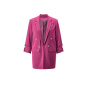 Blazer m. gestreiftem Futter, fuchsia