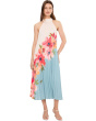 Floral Pleated Chiffon Dress