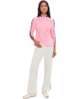 Textured Ottoman 3/4 Sleeve 1/4 Zip Top