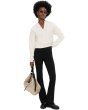 Split Neck Ribbed Top
