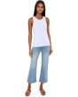 Gia Glider Pull-On Mid-Rise Crop Flare Jeans with Tulip Back Slit 25.5in Inseam