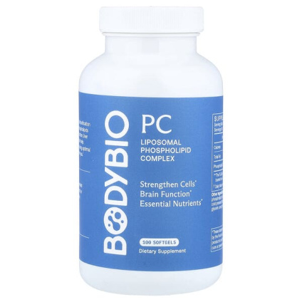 BodyBio, ФК, липосомальный фосфолипидный комплекс, 100 капсул (650 мг в 1 капсуле)
