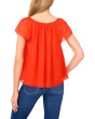 Round Neckline Flutter Slv Top