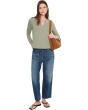 Side Slit Split Neck Top