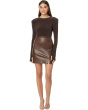 Shoulder Pad Long Sleeve Crew Top