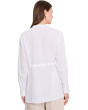 Petite Organic Handkerchief Linen Long Shirt With Drawstring