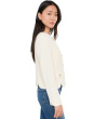 Collarless Jacket with Scallop Detail