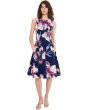Sleeveless Floral Fit And Flare