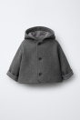 Zara Шерстяное ПАЛЬТО MANTECO С капюшоном 495698806-922-6