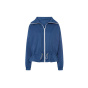 Outdoorjacke m. Tunnelzug in der Taille, jeansblau